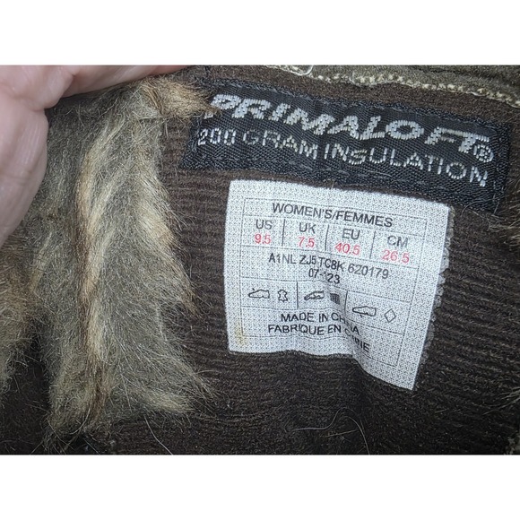 The North Face Women's Boots Tan Suede Primaloft Winter Snow Boots Size 9.5 - Picture 7 of 7